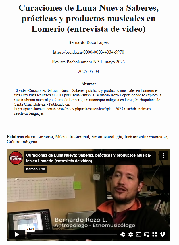 Entrevista con Bernardo Rozo