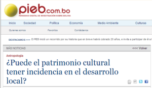 ¿Puede el patrimonio cultural tener incidencia en el desarrollo local?
