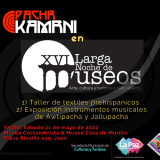 Taller de textiles prehispánicos y exposición de instrumentos musicales en la Larga Noche de Museos 2022