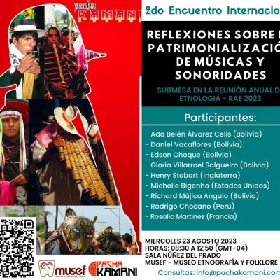 2do encuentro internacional: «Reflexiones sobre la patrimonialización de músicas y sonoridades»