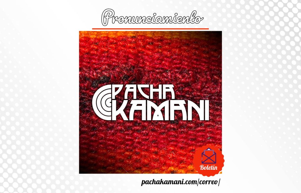 logotipo de pachakamani y pronunciamiento